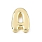 Brass Slide Charms, Letter, Golden, Letter A, 25x20.5x5mm, Hole: 11.5x2mm