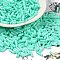 Baking Painted Glass Twist Bugle Beads, Round Hole, Aquamarine, 7x2mm, Hole: 0.8mm, about 13636pcs/pound