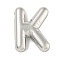 Non-Tarnish 304 Stainless Steel Pendants, Balloon Letter Charm, Letter K, 20.5x15x5.5mm, Hole: 2x2.5mm