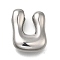 304 Stainless Steel Pendants, Letter Charm, Anti-Tarnish, Letter U, 21x16.5x6mm, Hole: 3.5x2.2mm