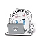 No Time Cry Workaholic Cat Enamel Pins, Black Alloy Lapel Pin Backs for Backpack Clothes, White, 29.5x31mm