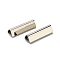 Brass Ribbon Crimp Ends, Crimp End Findings, Platinum, 25x7.5mm