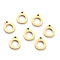 304 Stainless Steel Pendants, Matte Style, Greek Alphabet, Golden Color, Letter.O, Letter.O: 11x8.5x1.5mm, Hole: 1.5mm