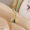 Airplane & Earth & Passport 304 Stainless Steel Micro Pave Clear Cubic Zirconia Pendant Necklaces, Golden, 15.75 inch(40cm)