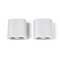 ABS Plastic Beads, Square, 2-Hole, Suitable For 5~6mm Cord, Gainsboro, 15x15x8.5mm, Hole: 4.8mm