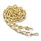 Aluminum for DIY Keychains, Phone Case Decoration Jewelry Accessories, O Shape, Golden, 123.6cm
