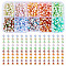 Pandahall 100G 10 Colors Baking Painted Glass Seed Beads, Bicone, Round Hole, Mixed Color, 4.5x4mm, Hole: 1mm, 10g/color