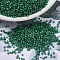 MIYUKI Delica Beads, Cylinder, Japanese Seed Beads, 11/0, (DB1788) White Lined Emerald AB, 1.3x1.6mm, Hole: 0.8mm, about 20000pcs/bag, 100g/bag