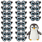 20 Pairs Polyester Eye Cloth Patches, Black, 26x19x1.5mm