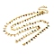 Brass Cable Chain Necklace Making, with Natural Gemstone, Rack Plating, Long-Lasting Plated, Real 18K Gold Plated, Solded, 19.49 inch(49.5cm)