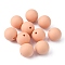 Food Grade Eco-Friendly Silicone Beads, Round, Light Salmon, 15mm, Hole: 2.5mm