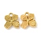 Ion Plating(IP) 304 Stainless Steel Pendants, Flower Charm, Real 18K Gold Plated, 17x16x4mm, Hole: 2.1mm