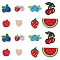 16Pcs 8 Styles Fruits Theme Computerized Embroidery Cloth Iron on Sew on Patches, Appliques, Costume Accessories, Mixed Shapes, Mixed Color, 28~48x28~70x1.5mm, 2pcs/style