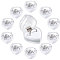 Heart Plastic Ring Boxes, Jewelry Ring Gift Case with Velvet Inside, for Valentine's Day, White, 4.1x4x3.5cm