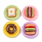 Opaque Resin Cabochons, Imitation Food, Mixed Shapes, Mixed Color, 25x9~10.5mm