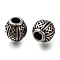 304 Stainless Steel European Beads, Large Hole Beads, Rondelle, Antique Silver, 10x10mm, Hole: 4mm