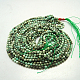 Chapelets de perles en agate d'onyx vert naturel X-G-G213-4mm-05-4