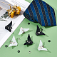 Chgcraft 20pcs pinces à cravate en fer 2 couleurs FIND-CA0004-02-4