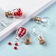 Bouteille en verre ovale pour conteneurs de perles AJEW-R045-09-6