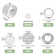 Delorigin DIY flache runde Charms-Manschettenring-Herstellungsset DIY-DR0001-22P-2