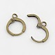 Brass Lever Back Hoop Earrings KK-GY001-AB-2