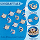 UNICRAFTALE 32Pcs 2 Styles 2 Colors Planet Pendants Crescent Moon Charms Alloy Pendants with Rhinestone 15~15.5mm Rhinestone Planet Charms Crescent Moon Necklace Pendants for Jewelry Making FIND-UN0001-36-4