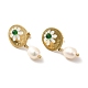 Daisy with Natural Pearl Dangle Stud Earrings STAS-H175-23G-1