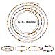 Set di gioielli con semi di vetro e perle naturali in stile 8 pz 8 SJEW-SW00004-2