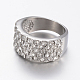 Anillos de dedo de diamante de imitación de 304 acero inoxidable X-RJEW-H125-66P-19mm-2