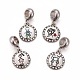 304 Stainless Steel Crystal European Dangle Charms STAS-F278-06P-1