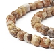 Chapelets de perles en jaspe avec images naturelles G-I270-01-3