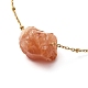 Ожерелья с подвесками из грубых необработанных натуральных камней NJEW-JN03641-7