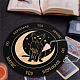 Craspire tableau pendule chat radiesthésie divination tableau de messages métaphysique 7.9 pouce tableau sculpté en bois avec cristal de quartz rose pendule de radiesthésie sorcellerie kit de fournitures d'autel wiccan DIY-CP0007-74L-4