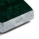 六角形の大理石のコースター  モダンなデザイン  温かい飲み物と冷たい飲み物に最適  濃い緑  110x86.5x11mm G-F672-01C-3