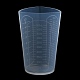 計量カップ  レジンクラフト用の目盛り付きシリコンミキシングカップ  透明  9.7x9.8x14.8cm  容量：500ml（16.91fl.oz） TOOL-Q027-01C-3