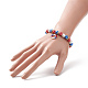 Bracelet extensible en perles de verre colorées BJEW-JB09210-6