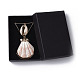 Shell Tiered Necklaces NJEW-JN02387-02-6