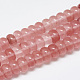 Chapelets de perles en verre de quartz de cerise G-T122-02X-1