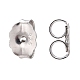 925 tuerca para pendientes de plata de ley chapada en rodio antideslustre&nbsp;STER-E041-11B-1