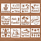 Большие пластиковые многоразовые наборы шаблонов трафаретов для рисования DIY-WH0172-096-3
