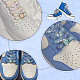 パンダホール エリート 8 個 4 色アロイ & 樹脂靴紐チャーム  靴の装飾アクセサリー用  星雲模様の長方形  ミックスカラー  3x1.6x0.5cm  穴：5x7.5mm  2個/カラー FIND-PH0017-50-2