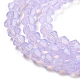 Cuisson des brins de perles de verre transparentes peintes DGLA-F029-J4mm-07-4