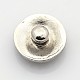 Plano y redondo de la flor tallada aleación de zinc plata antigua de grado una joya de rhinestone botones a presión SNAP-O020-02E-NR-2