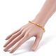 Bracelet extensible perlé rond opale jaune naturel BJEW-JB07901-3