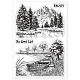 GLOBLELAND Mountains Forest Background Clear Stamps Tree River Lake Boat Landscape Silicone Clear Stamp Seals For Cards Making DIY Scrapbooking Photo Journal Album Decoration DIY-WH0167-56-1146-8