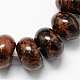 Chapelets de perles en obsidienne d'acajou naturel G-S105-6mm-11-1