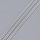 真鍮ツイストチェーン  カーブチェーン  ダイヤモンドカット  ハンダ付け  多面カット  カドミウムフリー＆鉛フリー  銀色のメッキ  2x1.5x0.45mm X-CHC-S108-S-2