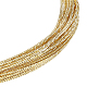 BENECREAT 18 Gauge/1mm Engraved Twist Gold Wire 10m Textured Copper Wire Half Hard Copper Wire for Jewelry Beading Craft Work CWIR-BC0002-11G-3