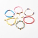 Bracelets élastiques faits à la main de perles heishi en pâte polymère BJEW-JB0001-CPQ-1