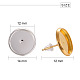 Brass Ear Studs Settings IFIN-YW0001-15-2